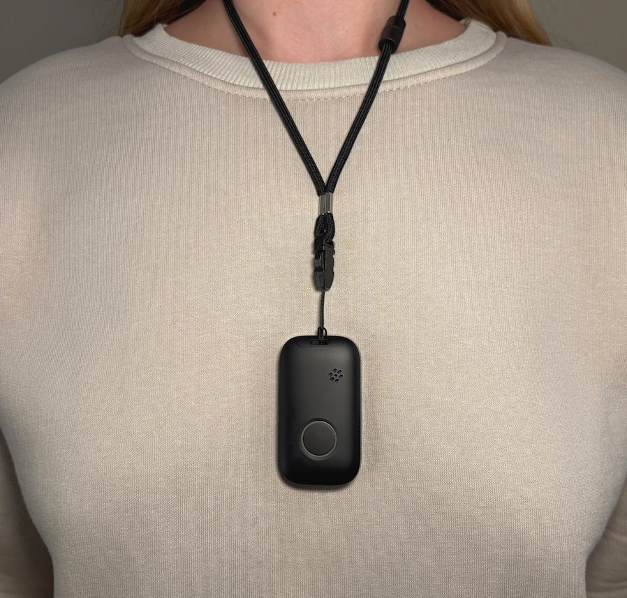Life Assure Premium Mobile Plus medical alert worn as a necklace